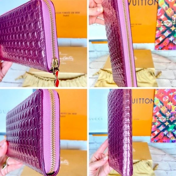 SOLD ⭐️Christian Louboutin pink patent leather long zippy zip around wallet w… - Picture 3 of 16